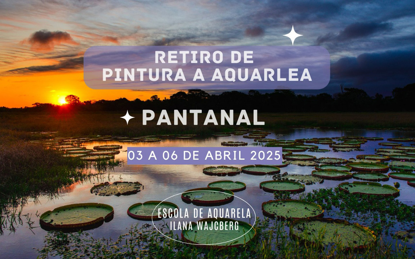 Retiro pintura aqurela Pantanal int